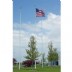 EC30IH - Deluxe Aluminum Flagpole - Internal Halyard with Winch System
