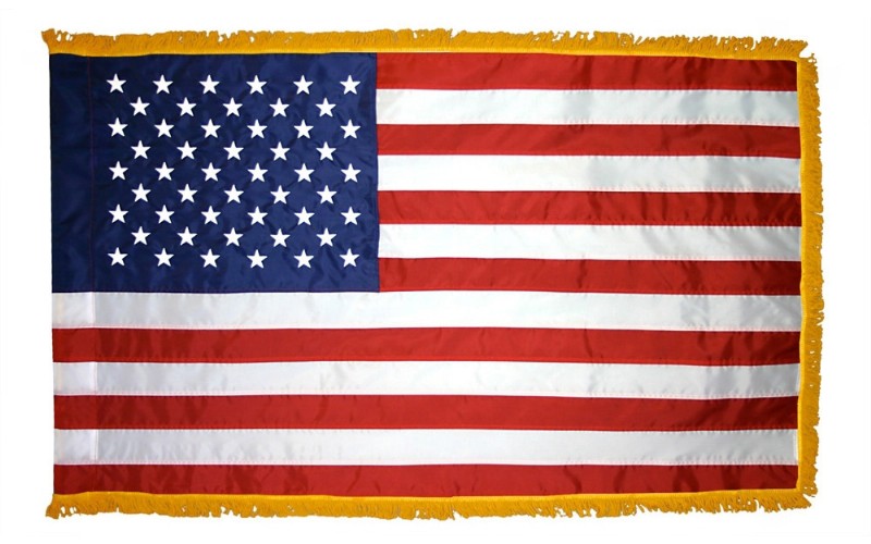 4 x 6' Nylon American Flag - Fringe