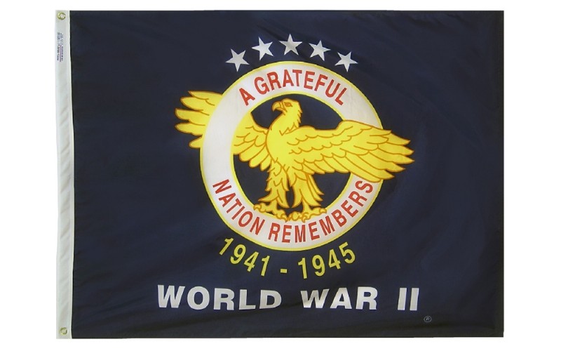 3 x 4' Nylon World War II Veterans Flag