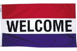 3 x 5' Nylon "Welcome" Message Flag