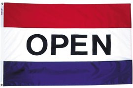 3 x 5' Nylon "Open" Message Flag