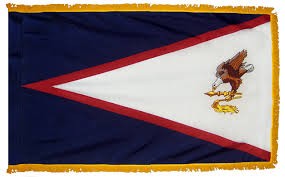 3 x 5' Nylon American Samoa Flag - Fringed