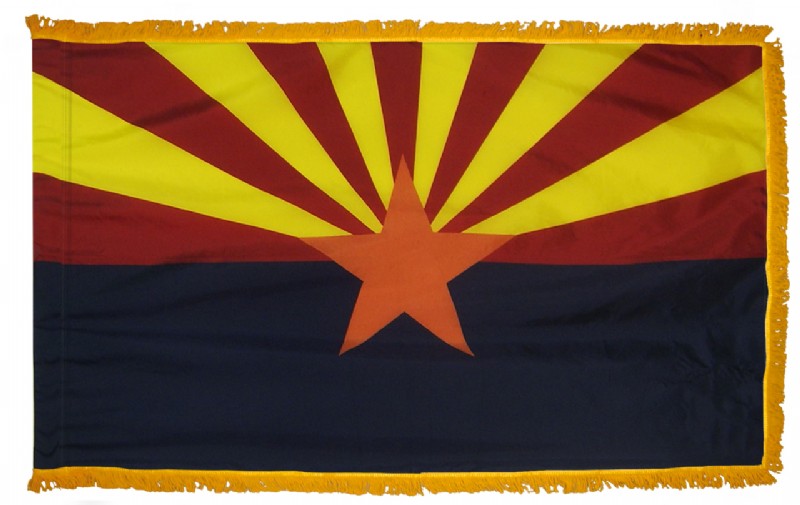 3 x 5' Nylon Arizona Flag - Fringed