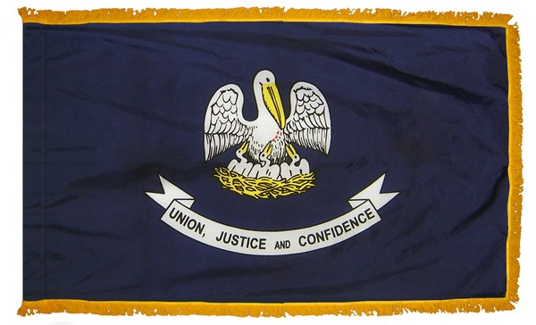 3 x 5' Nylon Louisiana Flag - Fringed
