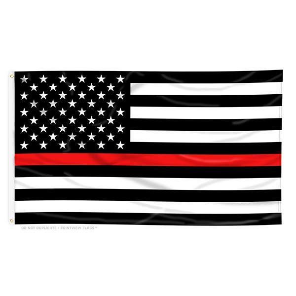 3 x 5' Nylon Thin Red Line American Flag
