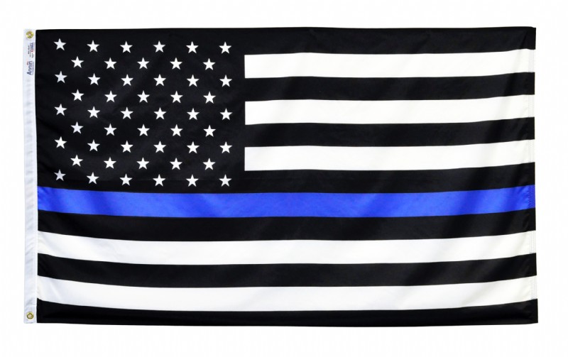 3 x 5' Nylon Thin Blue Line American Flag