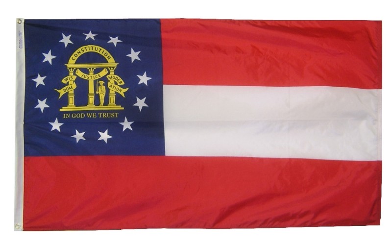 6 x 10' Nylon Georgia Flag