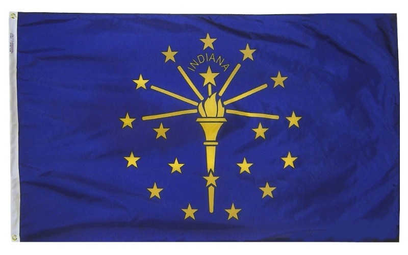 6 x 10' Nylon Indiana Flag