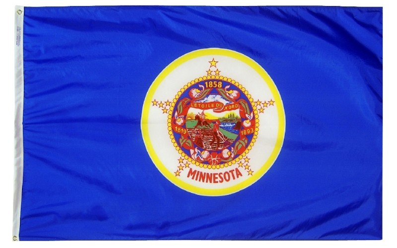 6 x 10' Nylon Minnesota State Flag - Historical