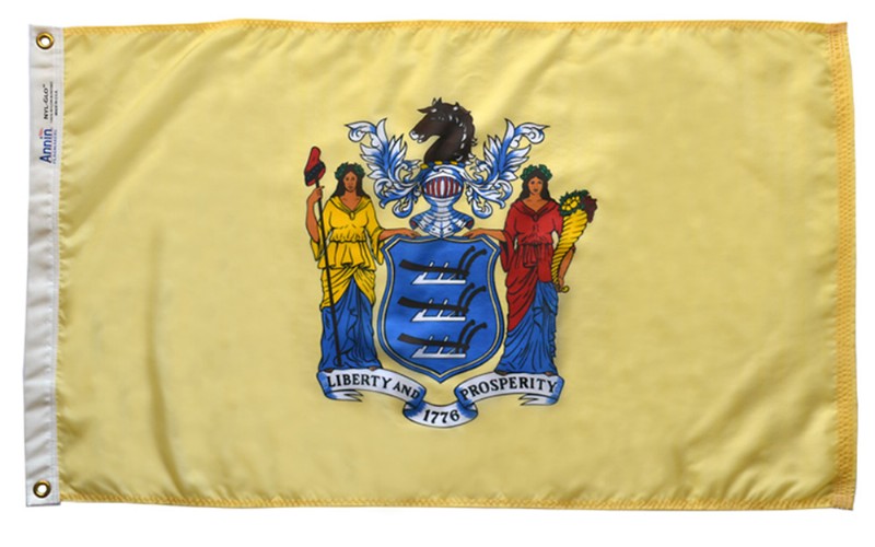 2 x 3' Nylon New Jersey Flag