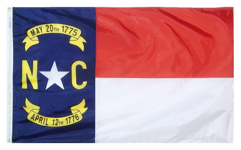2 x 3' Nylon North Carolina Flag