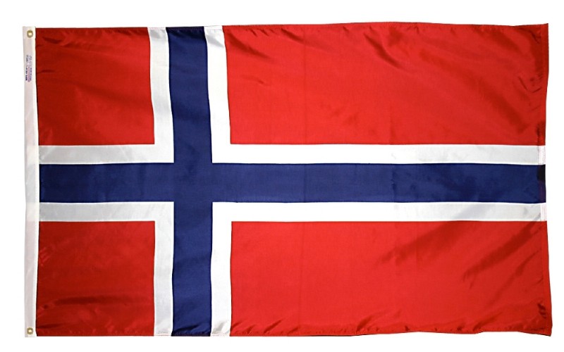 2 x 3' Nylon Norway Flag