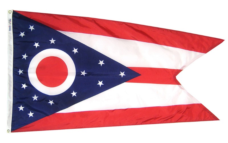 6 x 10' Nylon Ohio Flag