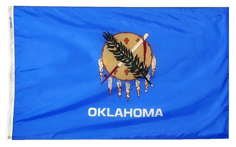 6 x 10' Nylon Oklahoma Flag