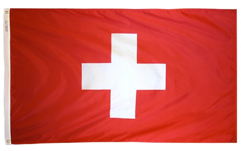 2 x 3' Nylon Switzerland Flag