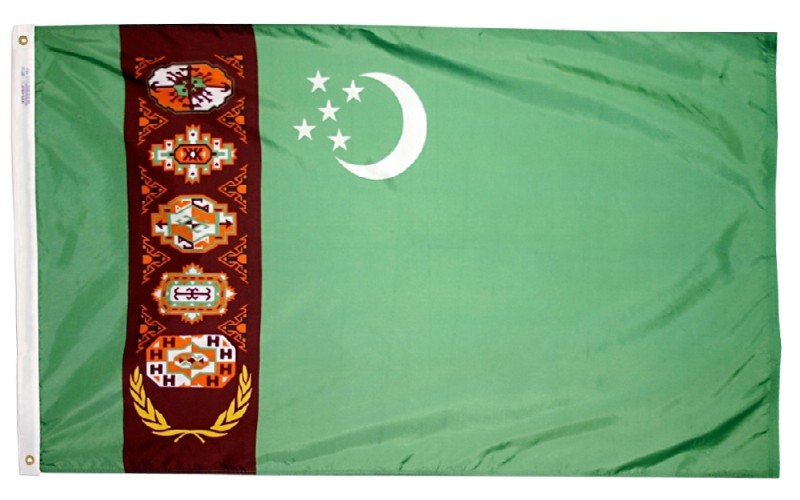 3 x 5' Nylon Turkmenistan Flag