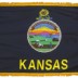 3 x 5' Nylon Kansas Flag - Fringed