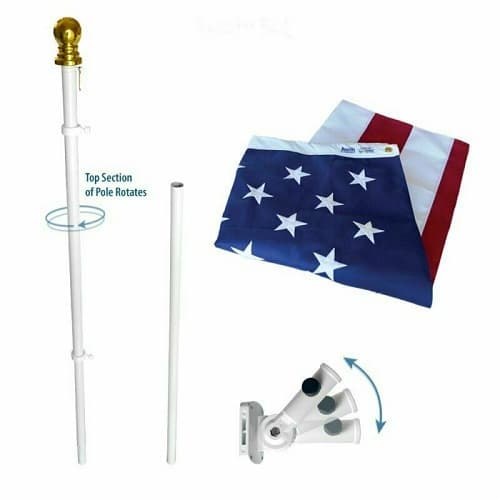 The Estate Set: 3 x 5 Foot Annin Nyl-Glo American Flag with Pole