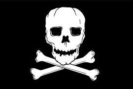 12 x 18" Jolly Roger Flag