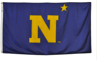 3x5' Nyl-Glo US Naval Academy Logo Flag 