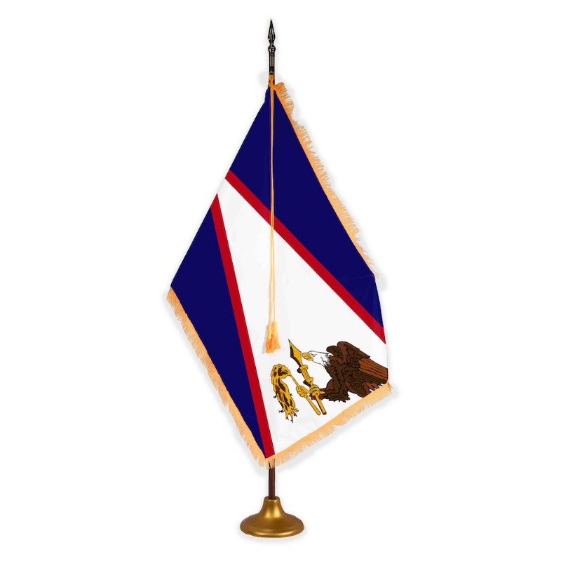 7’ American Samoa Indoor Oak Pole Set with Metal Accessories