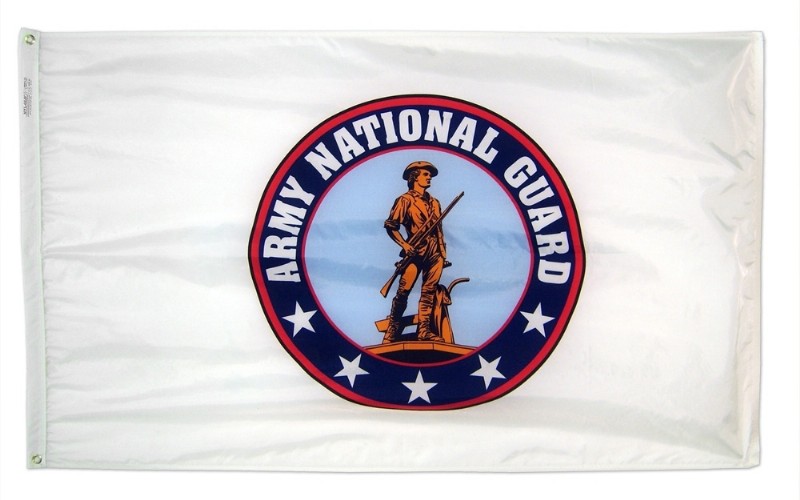 3 x 5' Colonial Nyl-Glo National Guard Fringed Flag