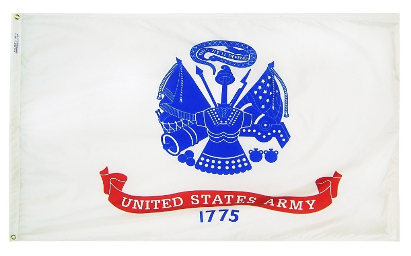 3 x 5' Colonial Nyl-Glo US Army Indoor - Flag and Mounting Set