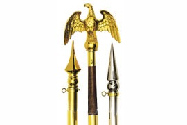 9' Length 1 1/4" Diameter Flag Pole