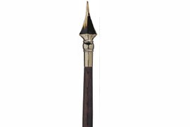 7 3/4" long, Vacuum-plated styrene plastic Fancy Spear
