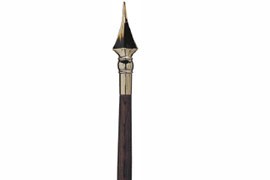 8" long, Brass-plated zinc-alum. alloy Fancy Spear