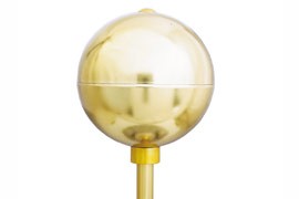 4" Gold Ball, Rod Size 1/2" 