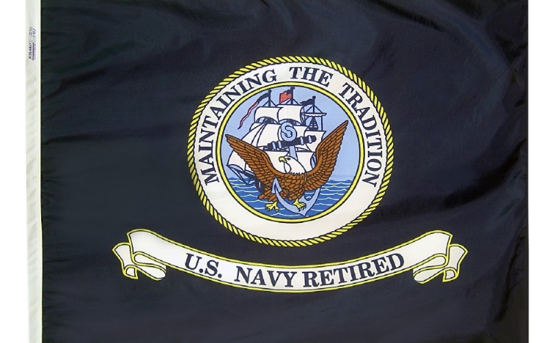 3 x 4' Nyl-Glo US Navy Retired Flag