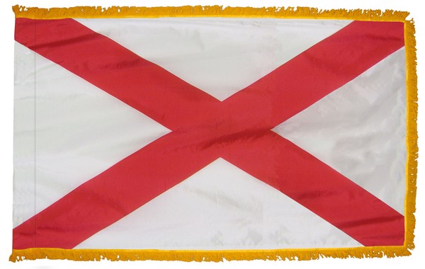 4 x 6' Nylon Alabama Flag - Fringed