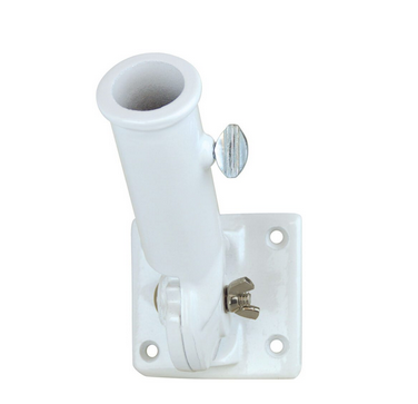 Bracket for Spinning Flagpole - Adjustable - Aluminum - White