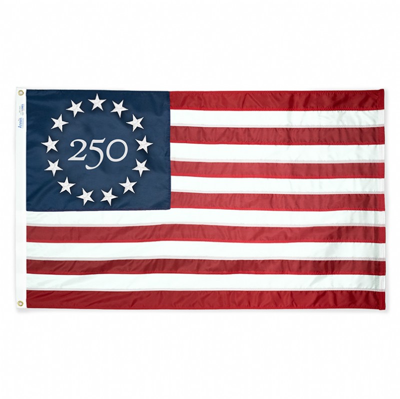 3'x5' Betsy Ross Flag – 250th Anniversary Nylon Embroidered