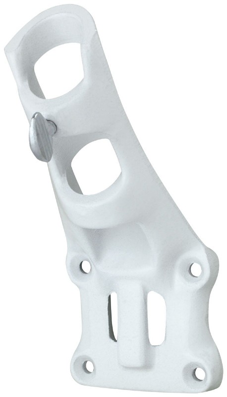 Bracket for Spinning Flagpole - With Banding Slot - White