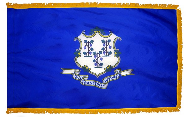 3 x 5' Nylon Connecticut Flag - Fringed