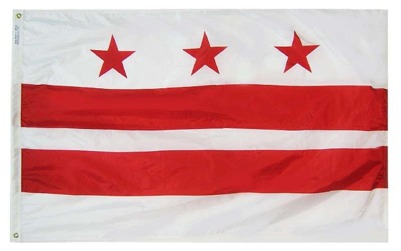 2 x 3' Nylon District of Columbia Flag