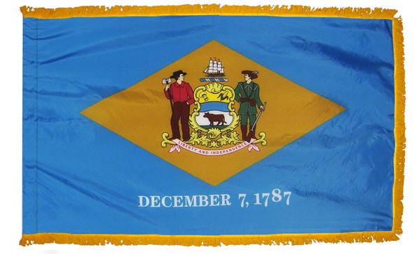 4 x 6' Nylon Delaware Flag - Fringed