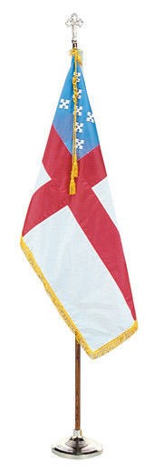 8' Deluxe Flag Set - Metal - Episcopal