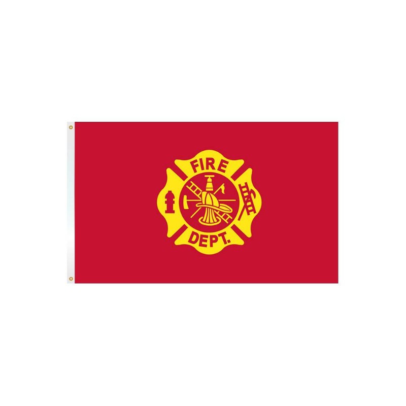 Fire Department Flag - 3'x5' - For Outdoor Use