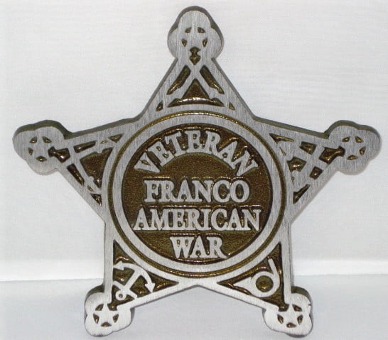 Franco American War Veteran Grave Marker - Bronze