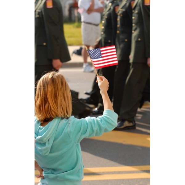 4 x 6" Handheld American Flags - Sold by the gross (144 flags)