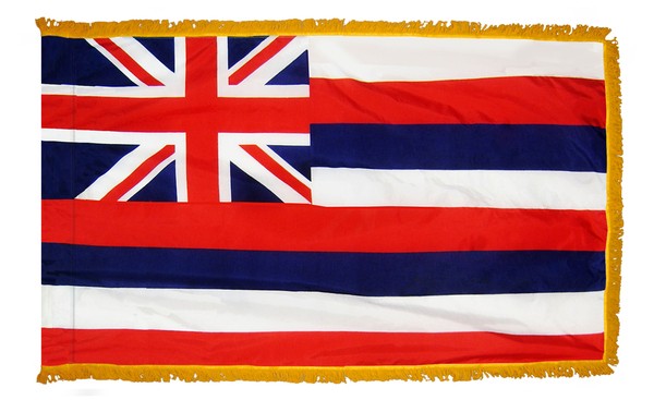 3 x 5' Nylon Hawaii Flag - Fringed