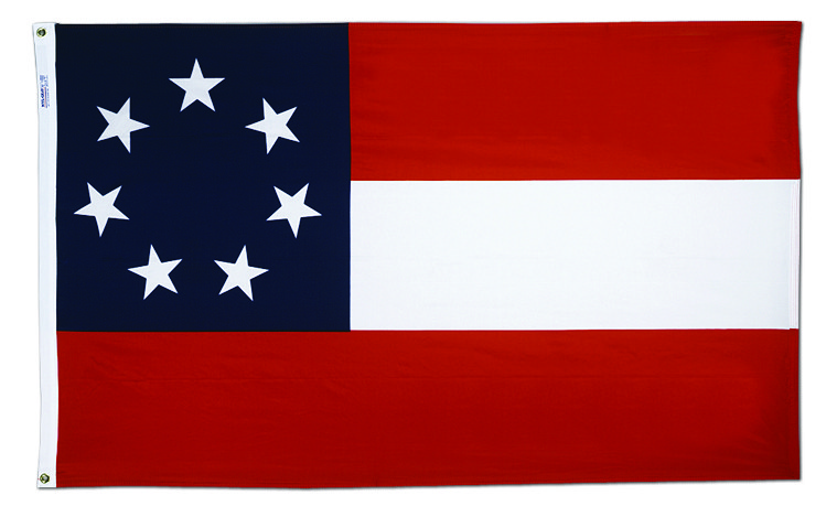 3 x 5'  1st National Confederate (Stars and Bars) Flag