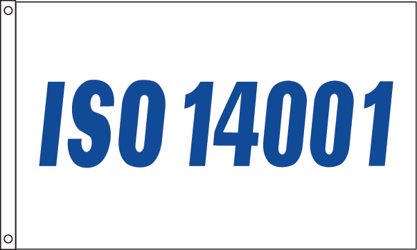 4x6' Nylon ISO14001 Blue Letters Flag - Reflex Blue