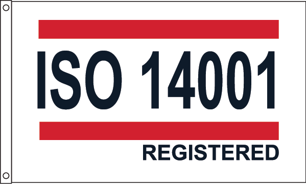 4x6' Nylon ISO 14001 Red, White, and Blue Flag