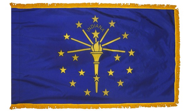 3 x 5' Nylon Indiana Flag - Fringed
