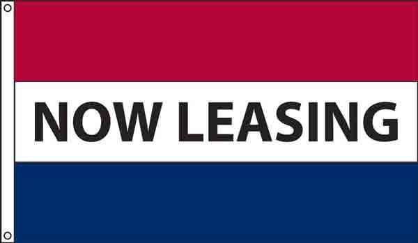 3 X 5' Nylon "Now Leasing" Message Flag