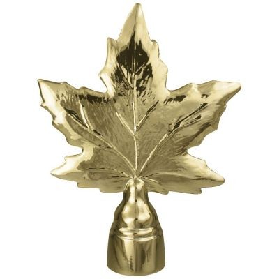6-3/4'' Gold Metal Maple Leaf with ferrule